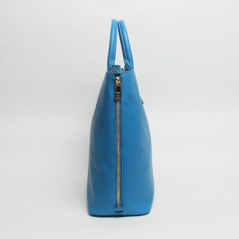 2014 Prada original grainy calfskin tote bag BN2419 blue
